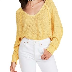 We the Free Thiens Hacci Yellow Sweater